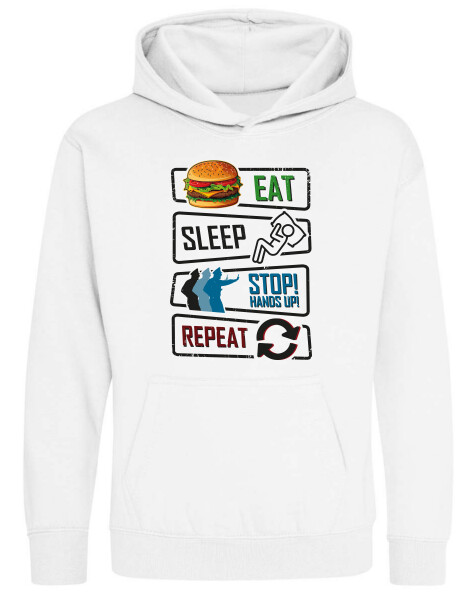 Kapucnis belebújós gyerek pulóver