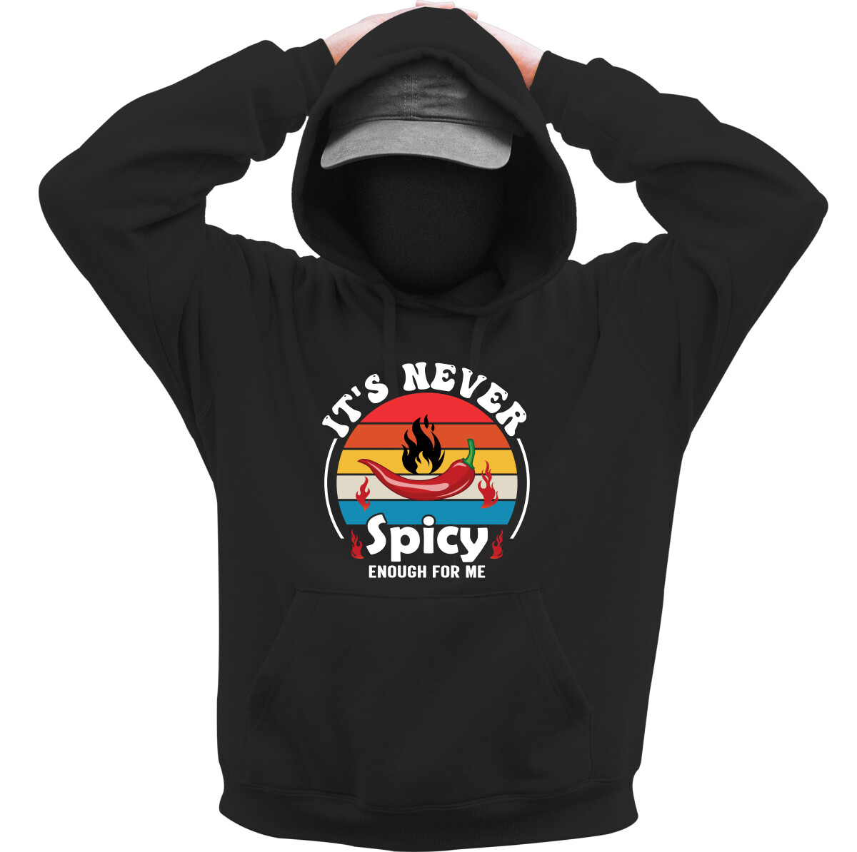 Kapucnis belebújós pulóver