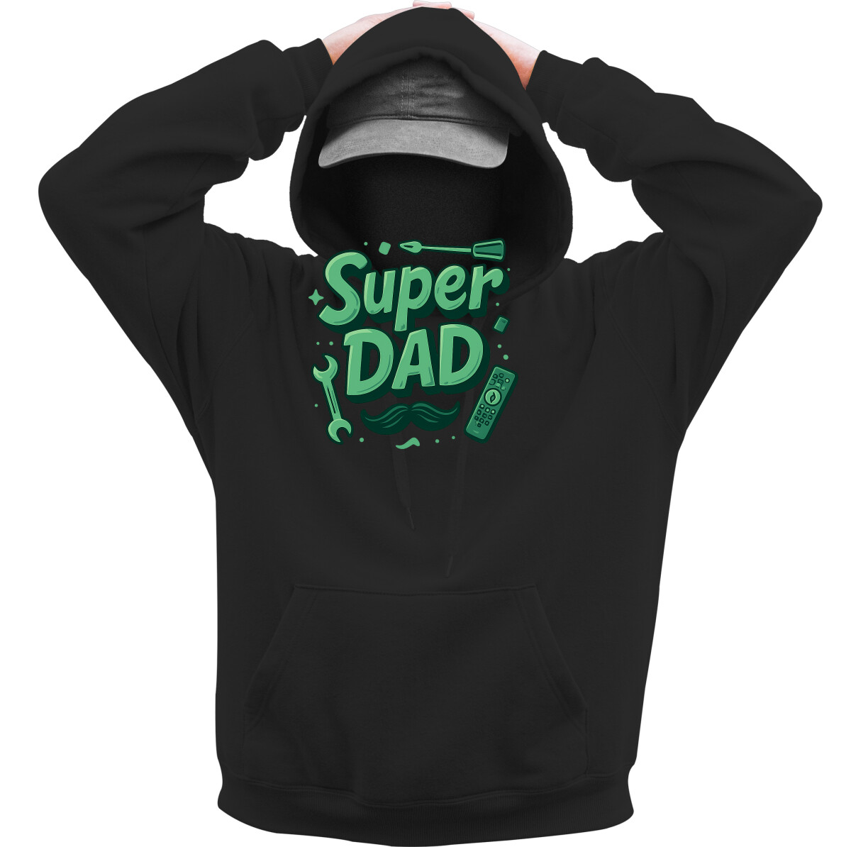 Kapucnis belebújós pulóver