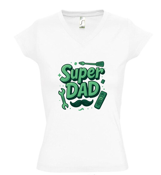 Női V nyakú póló