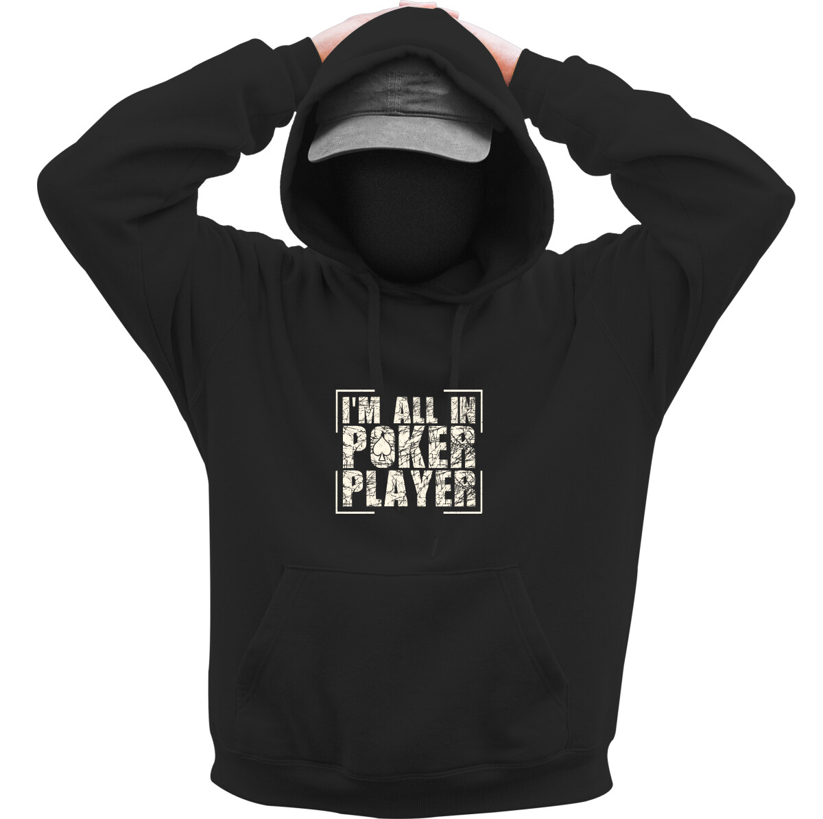 Kapucnis belebújós pulóver