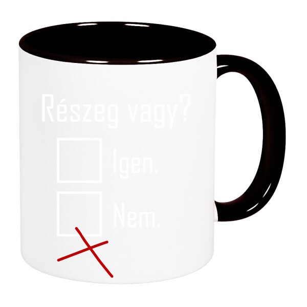 Színes fülű és belsejű bögre