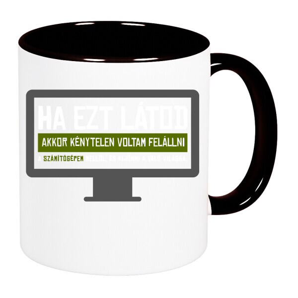 Színes fülű és belsejű bögre