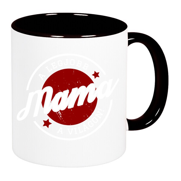 Színes fülű és belsejű bögre