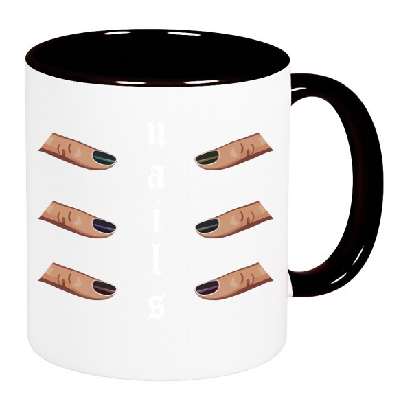 Színes fülű és belsejű bögre