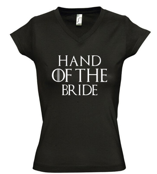 Női V nyakú póló