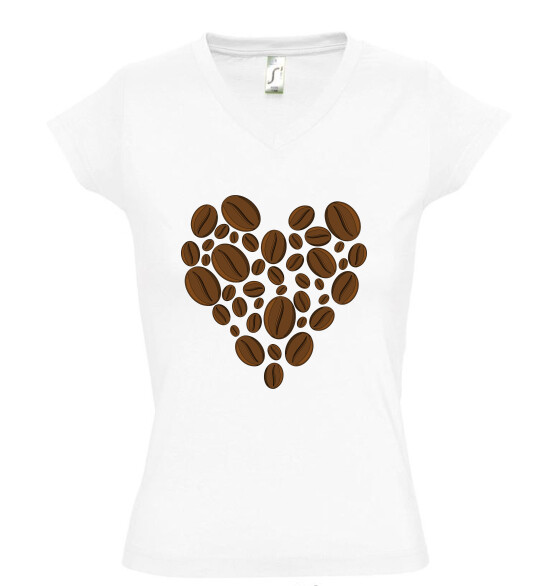 Női V nyakú póló