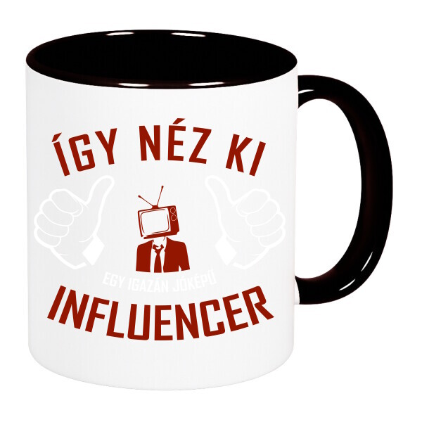 Színes fülű és belsejű bögre