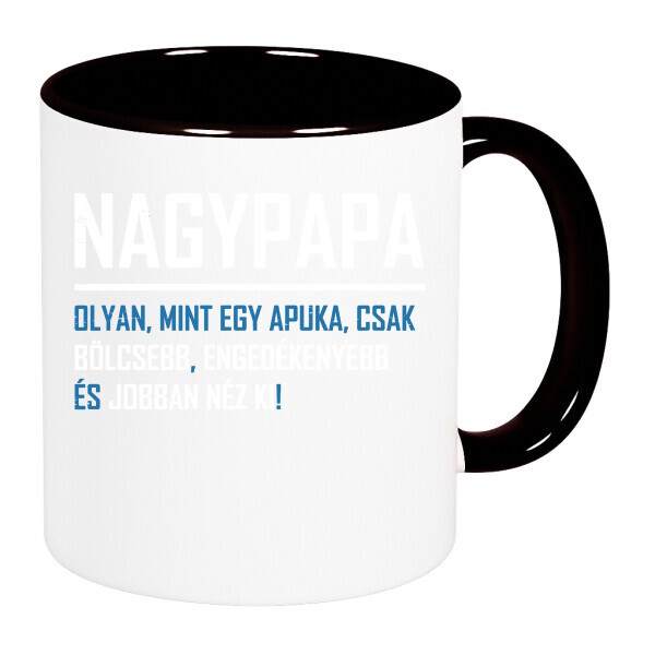 Színes fülű és belsejű bögre