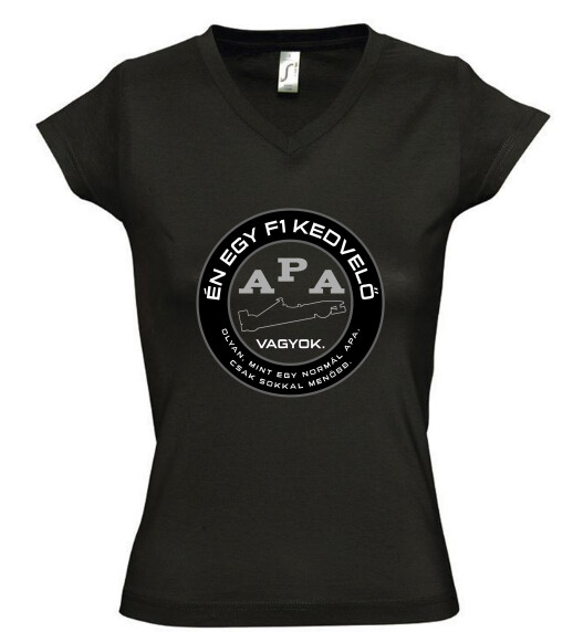 Női V nyakú póló