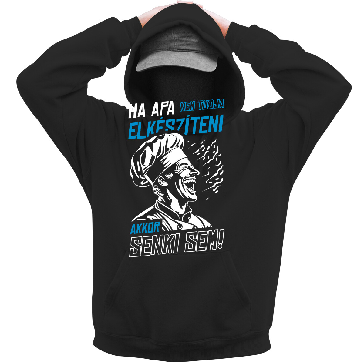 Kapucnis belebújós pulóver