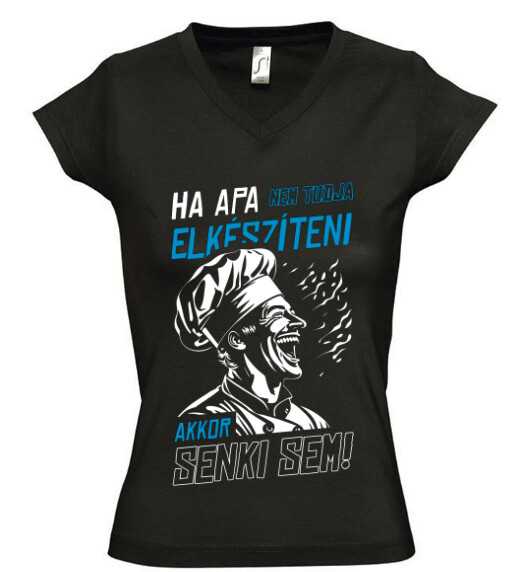 Női V nyakú póló