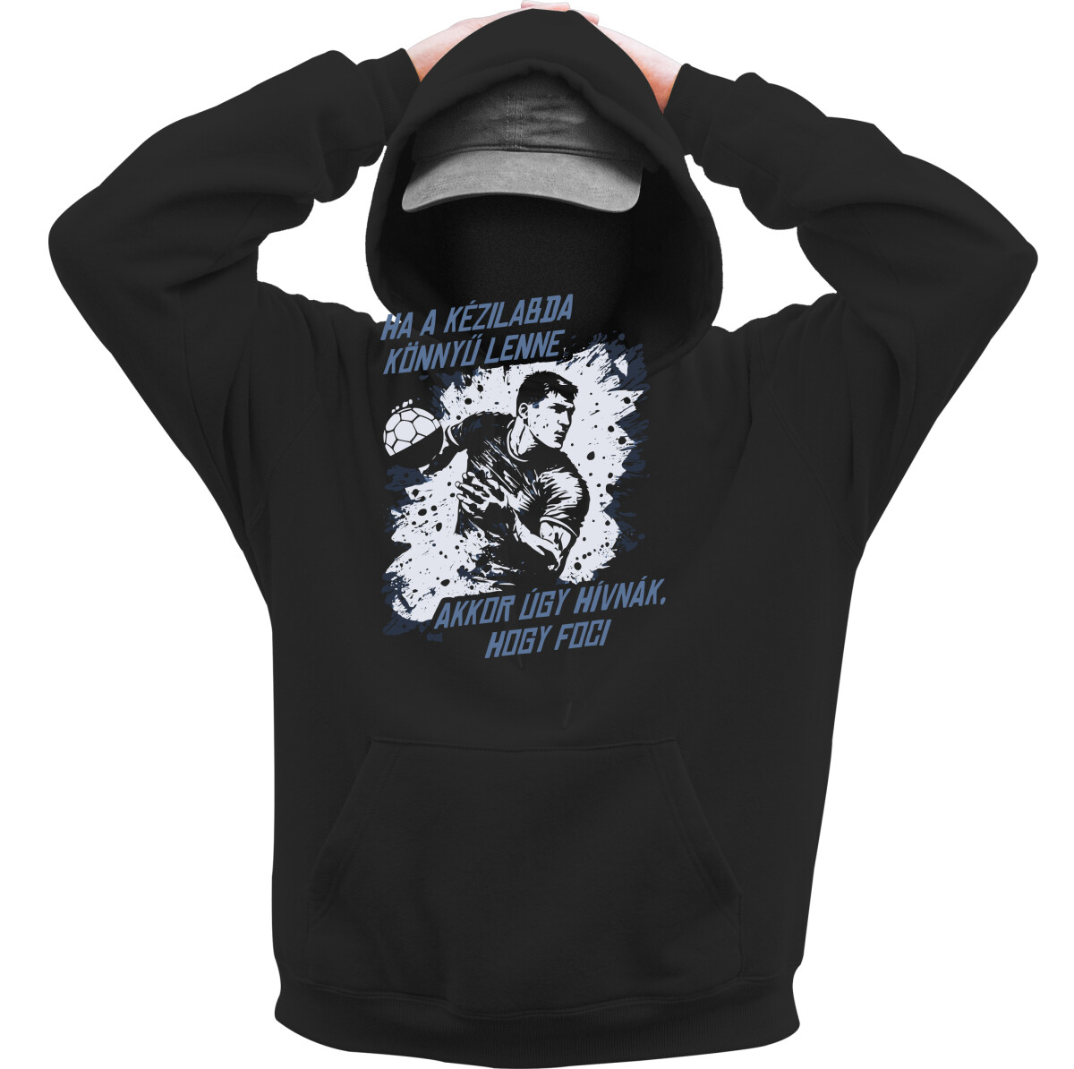 Kapucnis belebújós pulóver