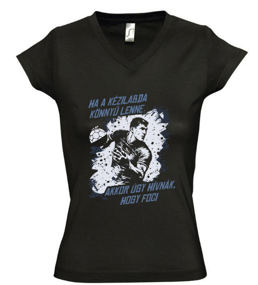 Női V nyakú póló