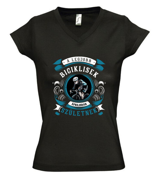 Női V nyakú póló