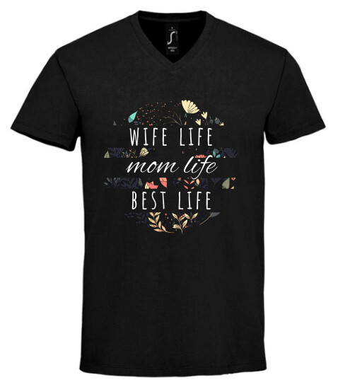 Unisex V nyakú póló