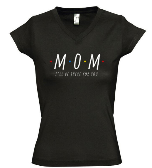 Női V nyakú póló