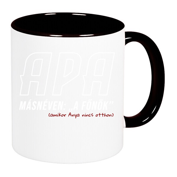 Színes fülű és belsejű bögre