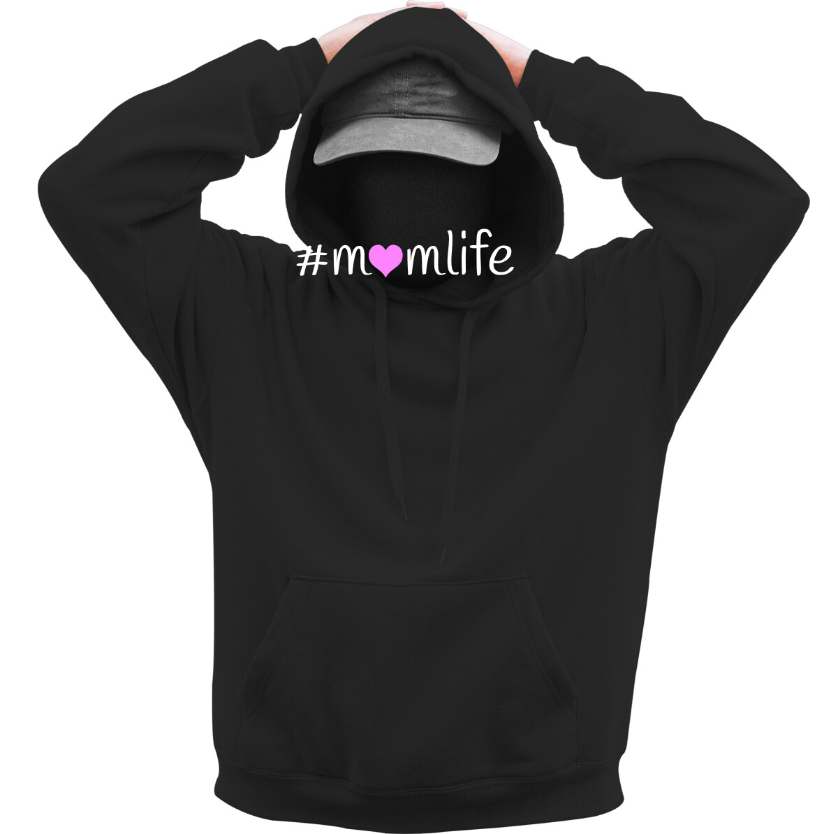 Kapucnis belebújós pulóver