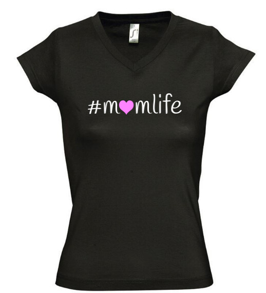 Női V nyakú póló