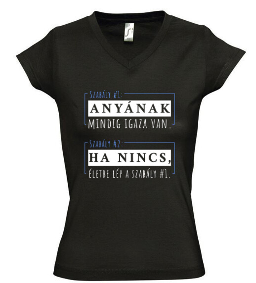 Női V nyakú póló