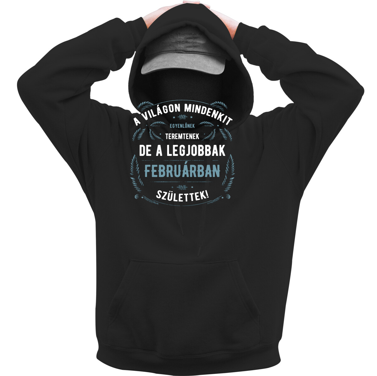 Kapucnis belebújós pulóver