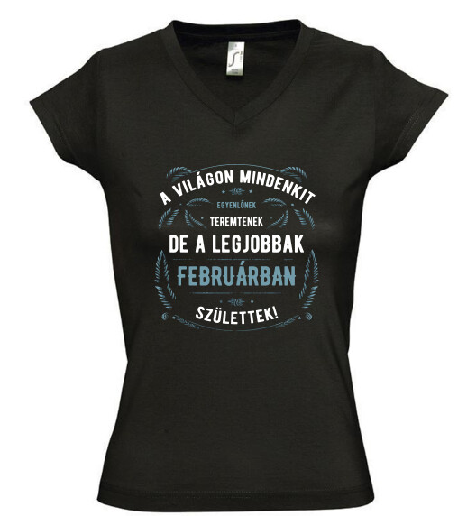 Női V nyakú póló