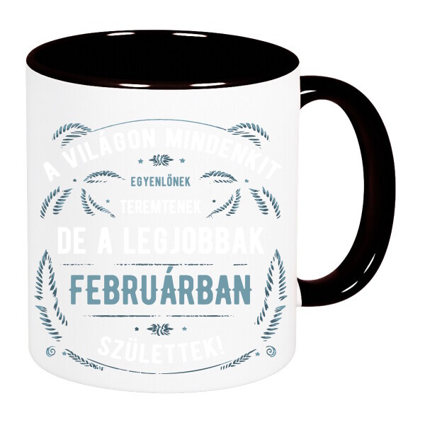 Színes fülű és belsejű bögre