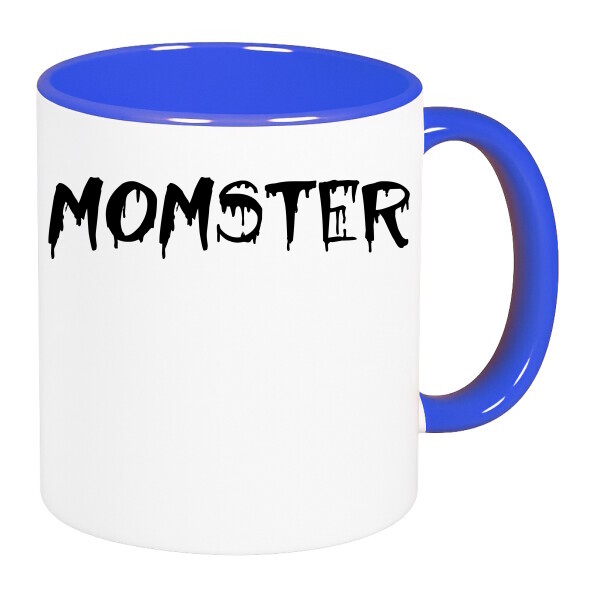 Színes fülű és belsejű bögre