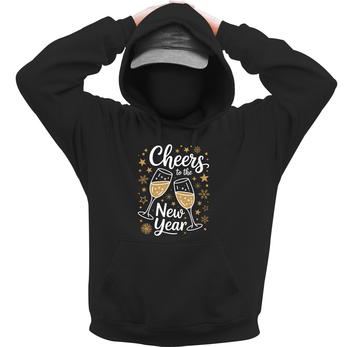 Kapucnis belebújós pulóver