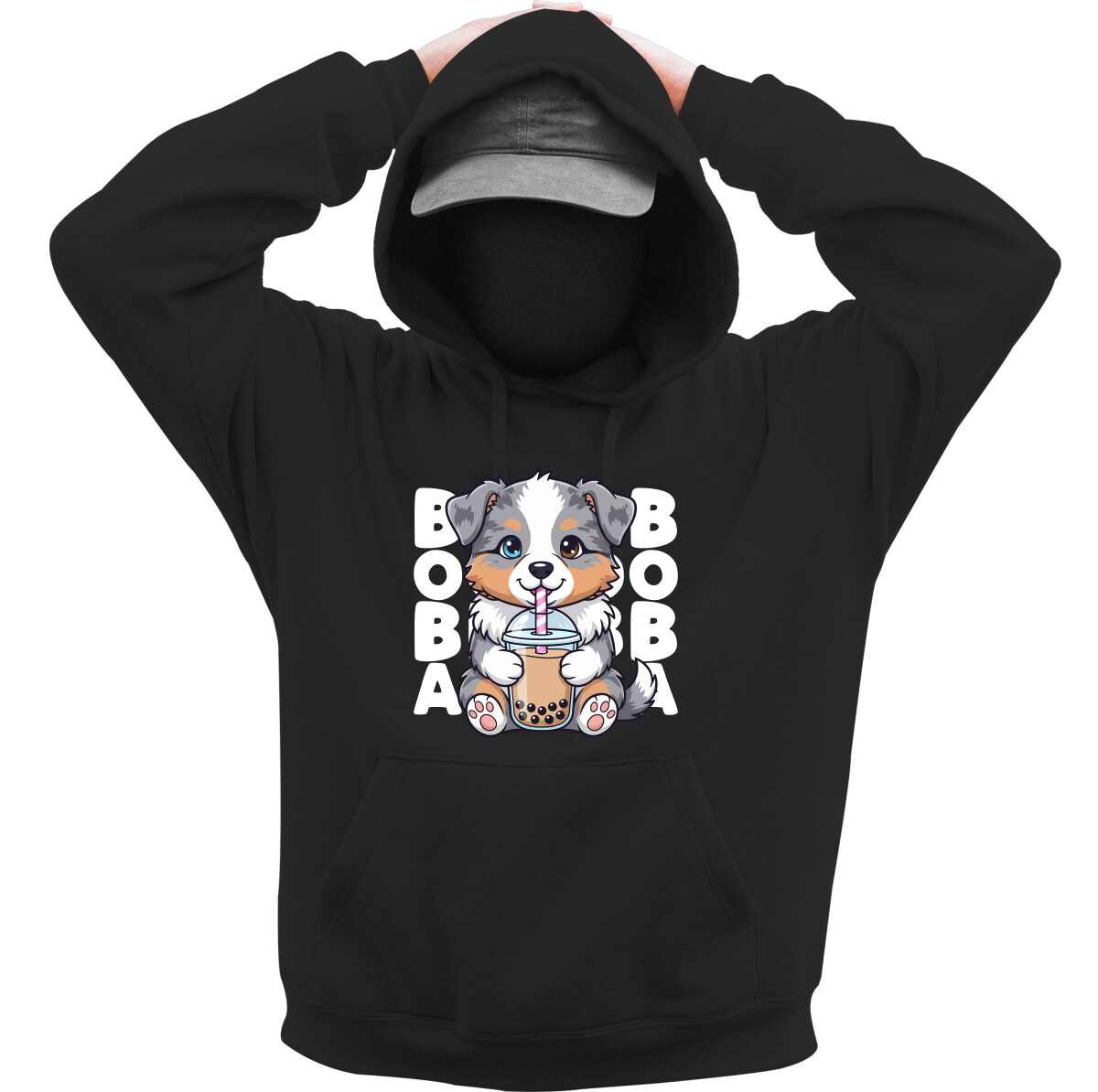 Kapucnis belebújós pulóver