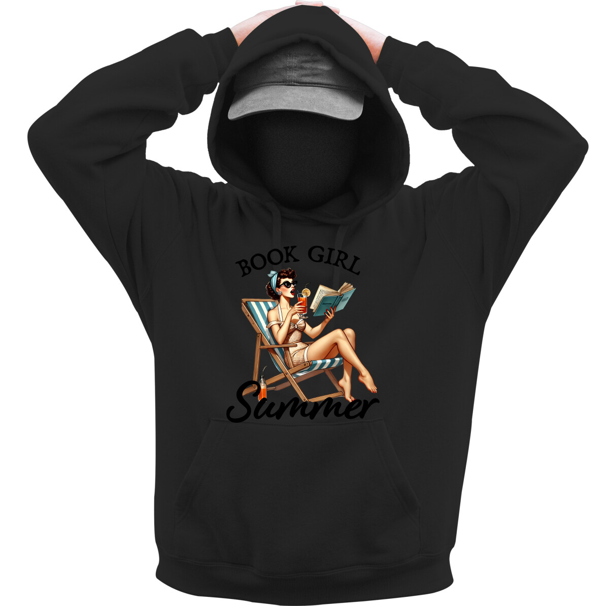 Kapucnis belebújós pulóver