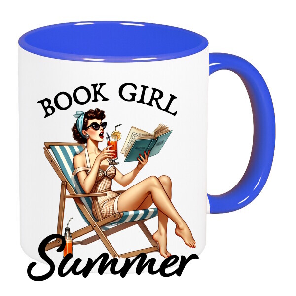 Színes fülű és belsejű bögre