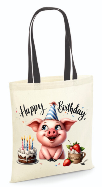 Vászontáska - színes fülű 