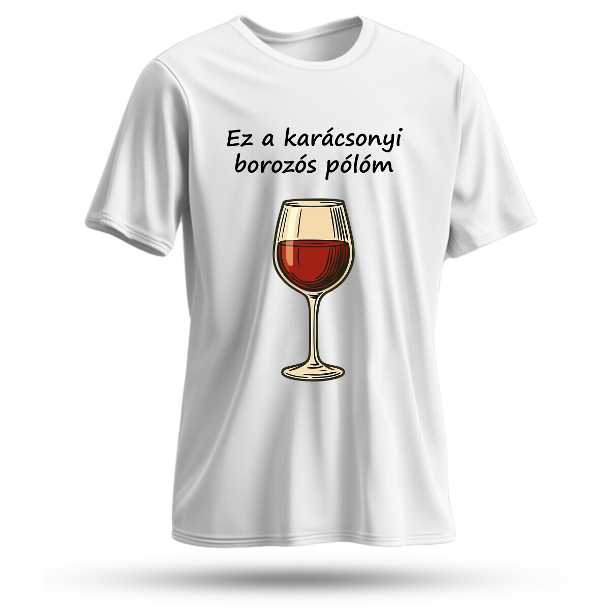 Ez a karácsonyi borozós pólóm vörös