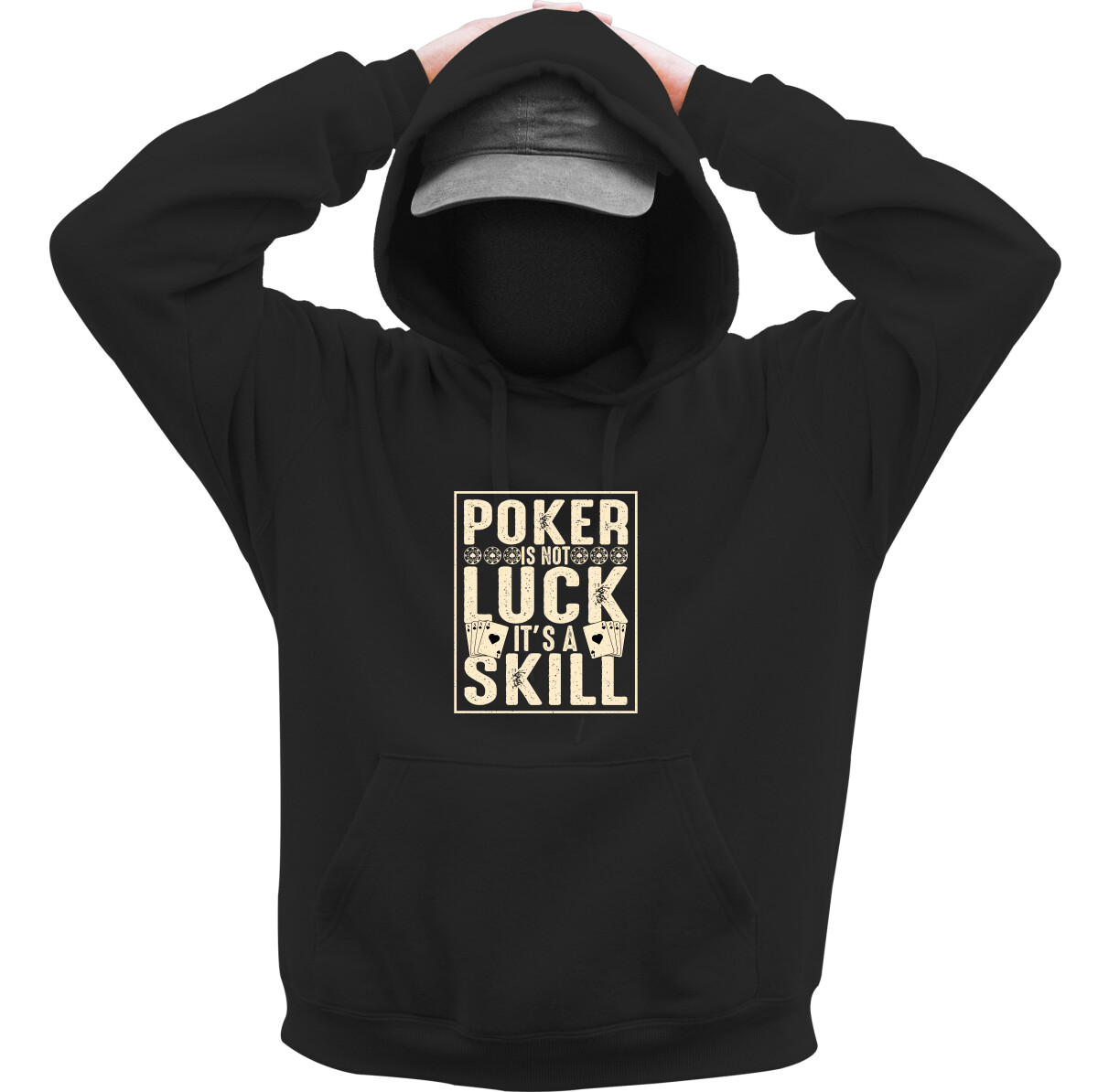 Kapucnis belebújós pulóver