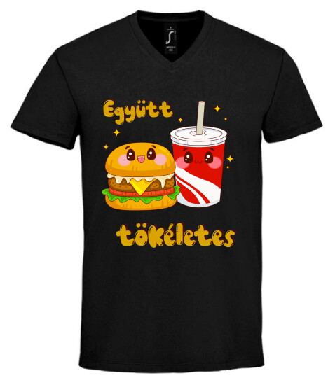 Unisex V nyakú póló