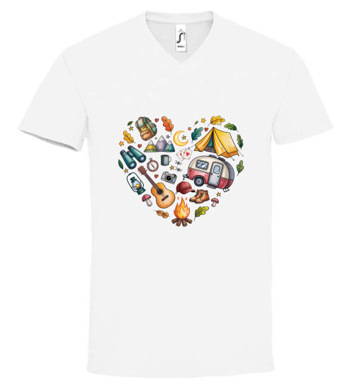 Unisex V nyakú póló