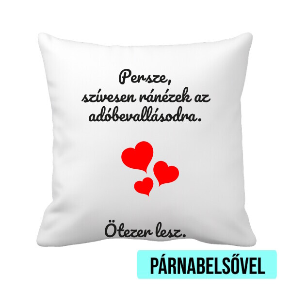 Párnahuzat béléssel