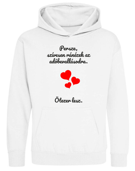 Kapucnis belebújós gyerek pulóver