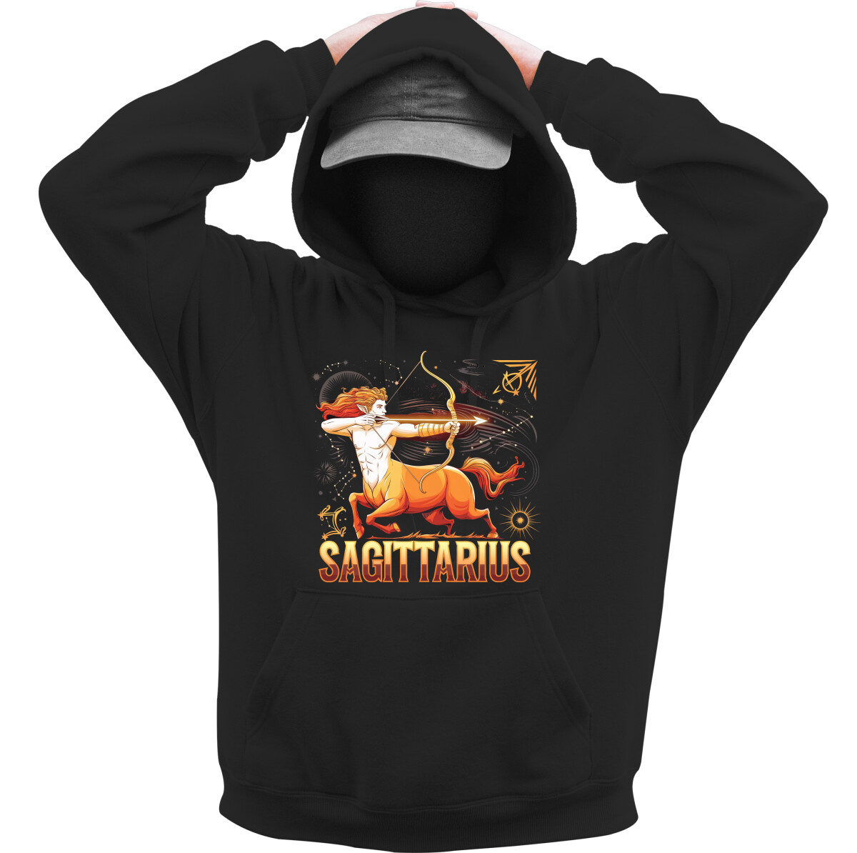 Kapucnis belebújós pulóver