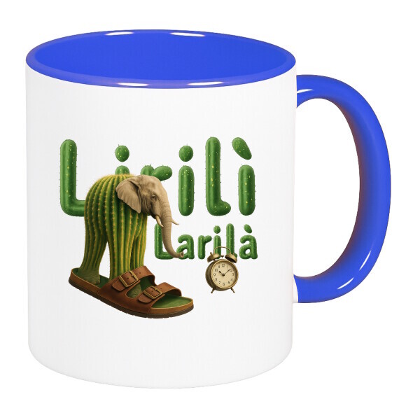 Színes fülű és belsejű bögre