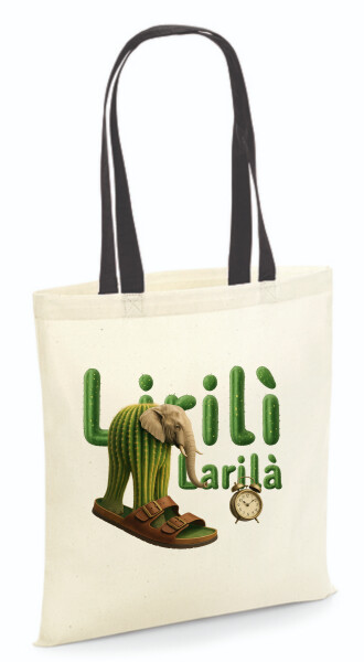 Vászontáska - színes fülű 