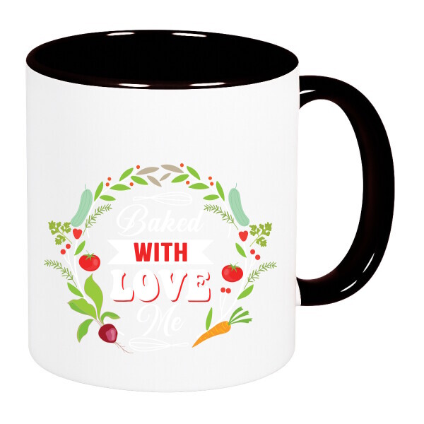 Színes fülű és belsejű bögre