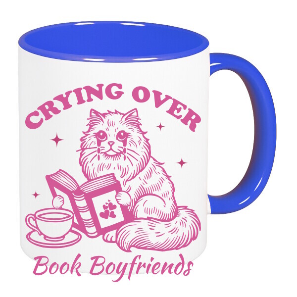 Színes fülű és belsejű bögre