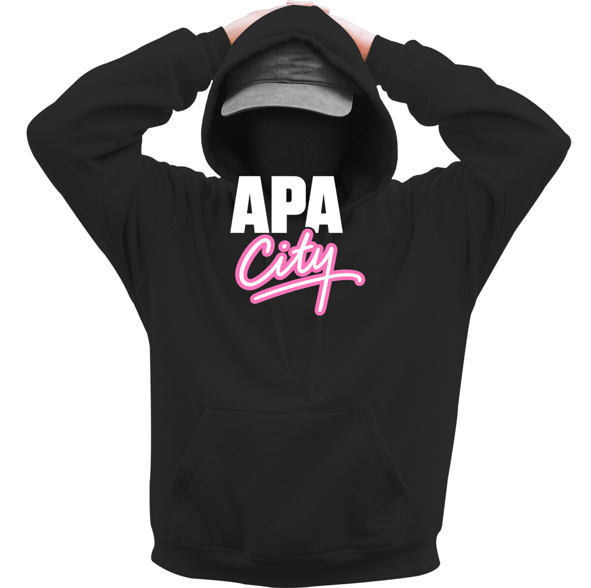 Kapucnis belebújós pulóver