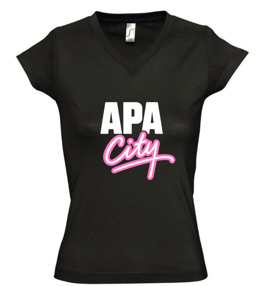 Női V nyakú póló