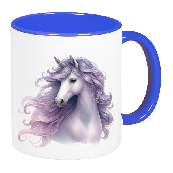 Színes fülű és belsejű bögre