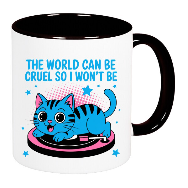 Színes fülű és belsejű bögre