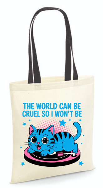 Vászontáska - színes fülű 